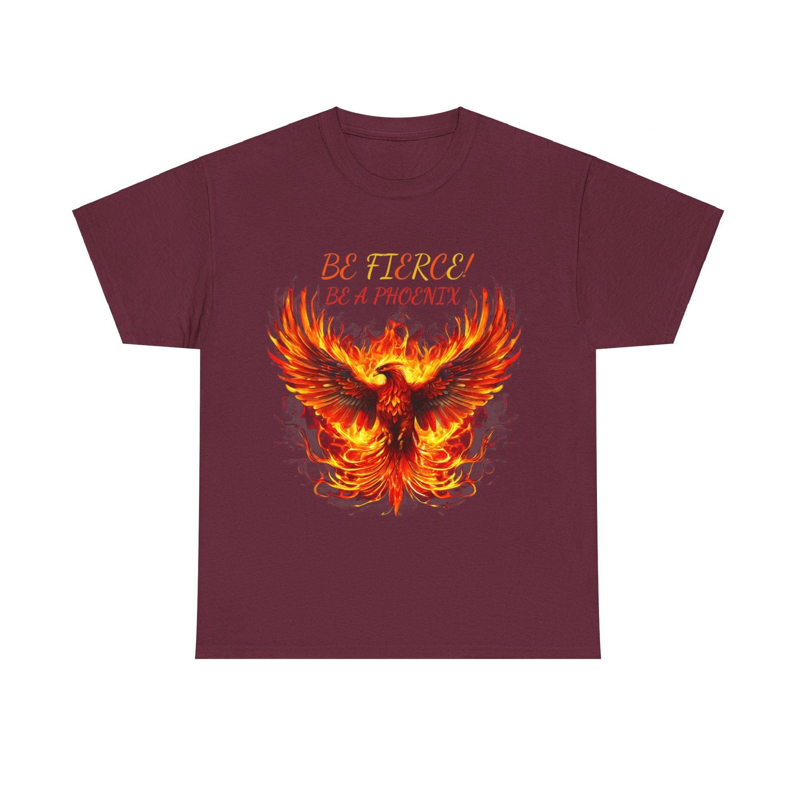 Fierce Like A Phoenix Unisex Heavy Cotton Tee - S-Mart Shop Smart Treasures
