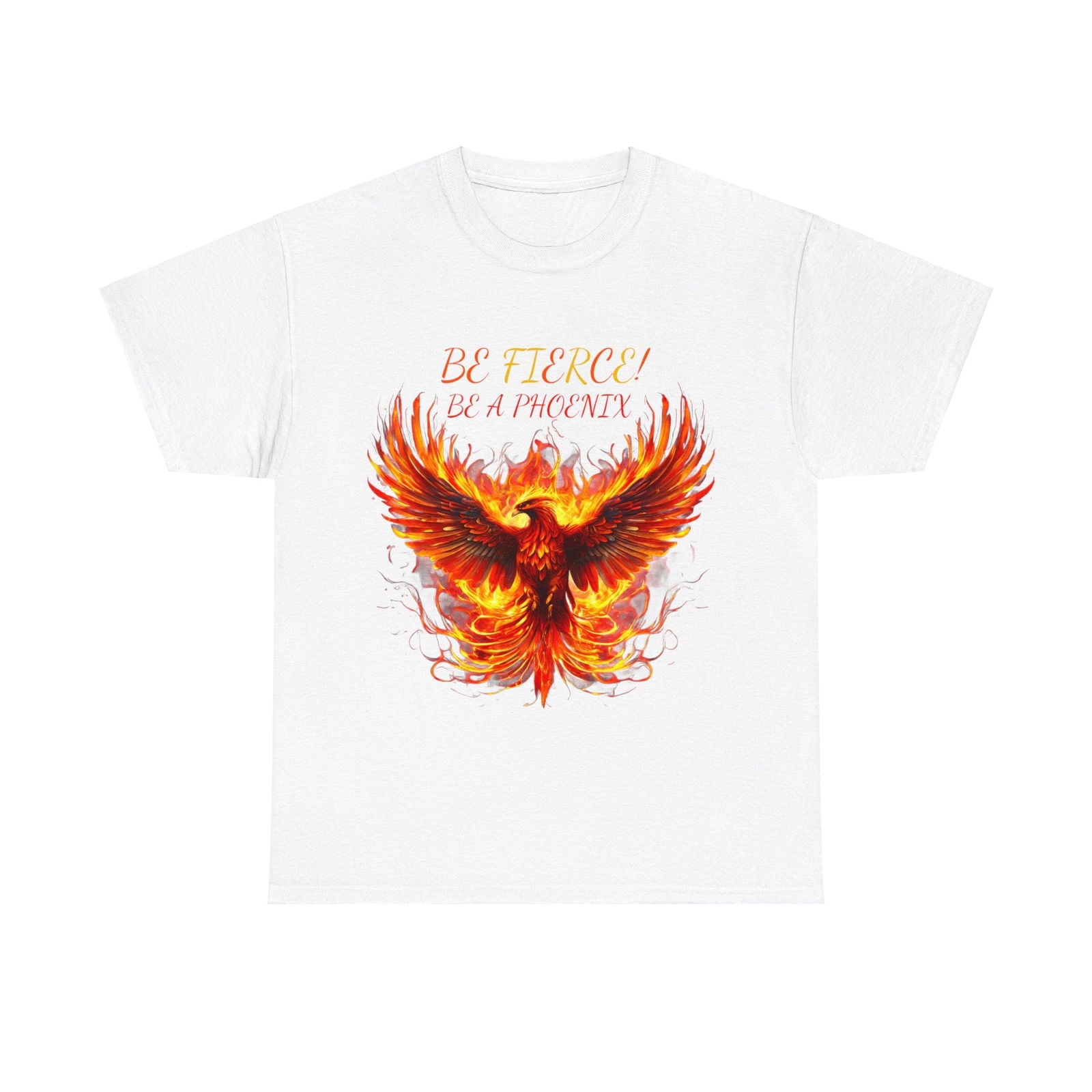 Fierce Like A Phoenix Unisex Heavy Cotton Tee - S-Mart Shop Smart Treasures