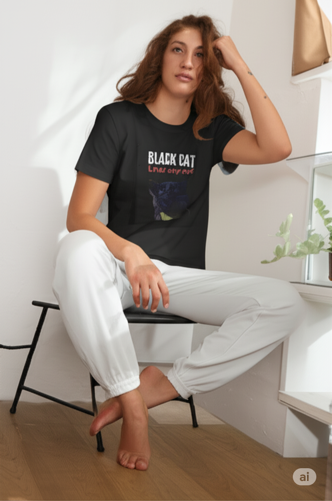 Black Cat Lives Matter Unisex Heavy Cotton Tee - S-Mart Shop Smart Treasures