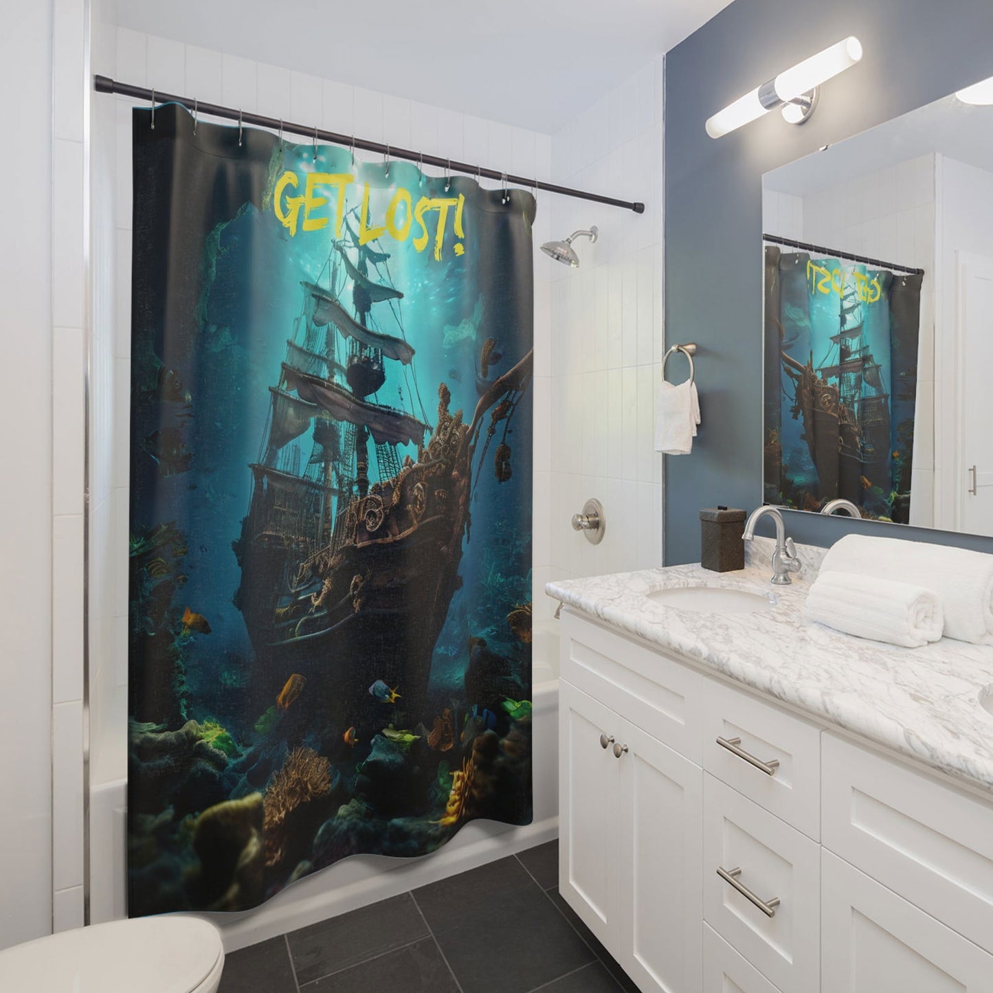 Get Lost Shower Curtains - S-Mart Shop Smart Treasures