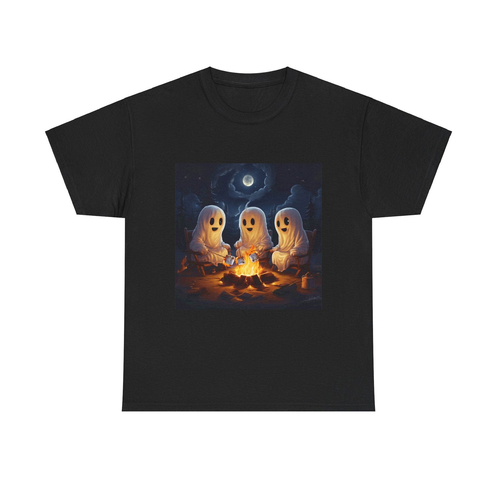 Ghost Camping Unisex Heavy Cotton Tee - S-Mart Shop Smart Treasures