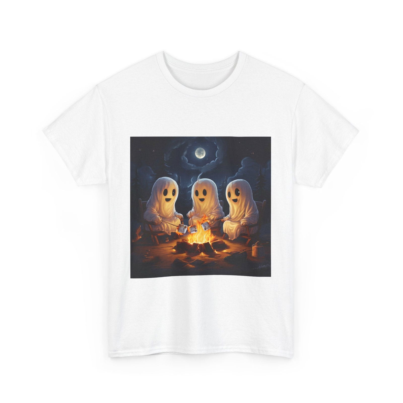 Ghost Camping Unisex Heavy Cotton Tee - S-Mart Shop Smart Treasures