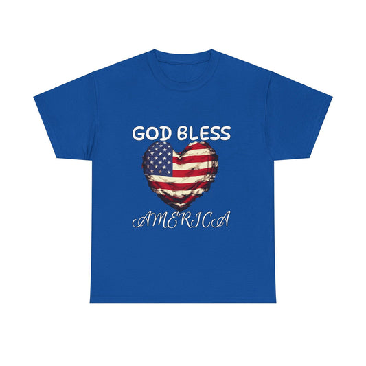 God Bless America Unisex Heavy Cotton Tee - S-Mart Shop Smart Treasures