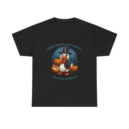 Goose Bumps And Ghouls Too Cute To Spook! Unisex Heavy Cotton Tee - S-Mart Shop Smart Treasures