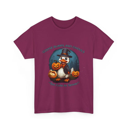 Goose Bumps And Ghouls Too Cute To Spook! Unisex Heavy Cotton Tee - S-Mart Shop Smart Treasures