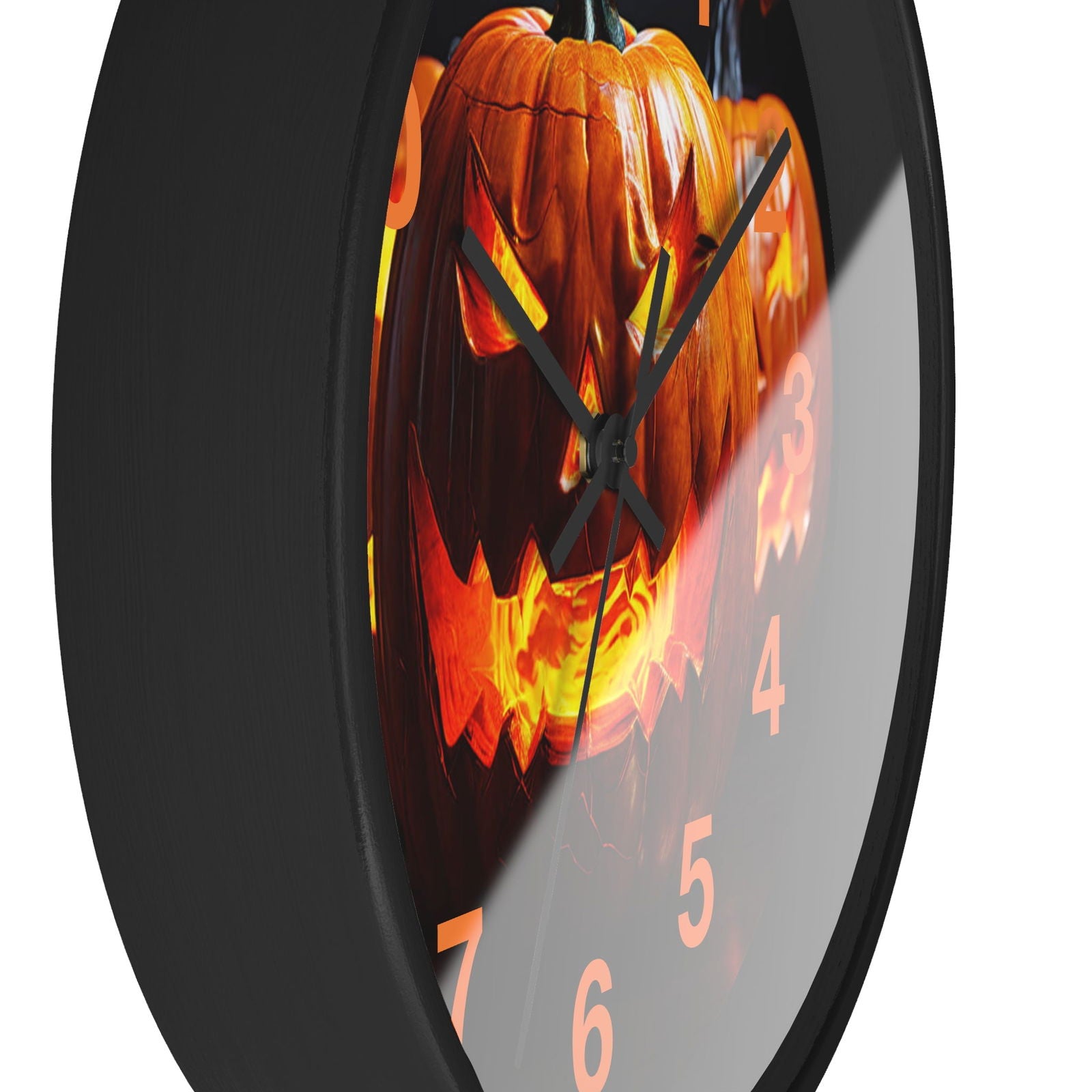 Halloween Jack O Lantern Wall Clock - S-Mart Shop Smart Treasures