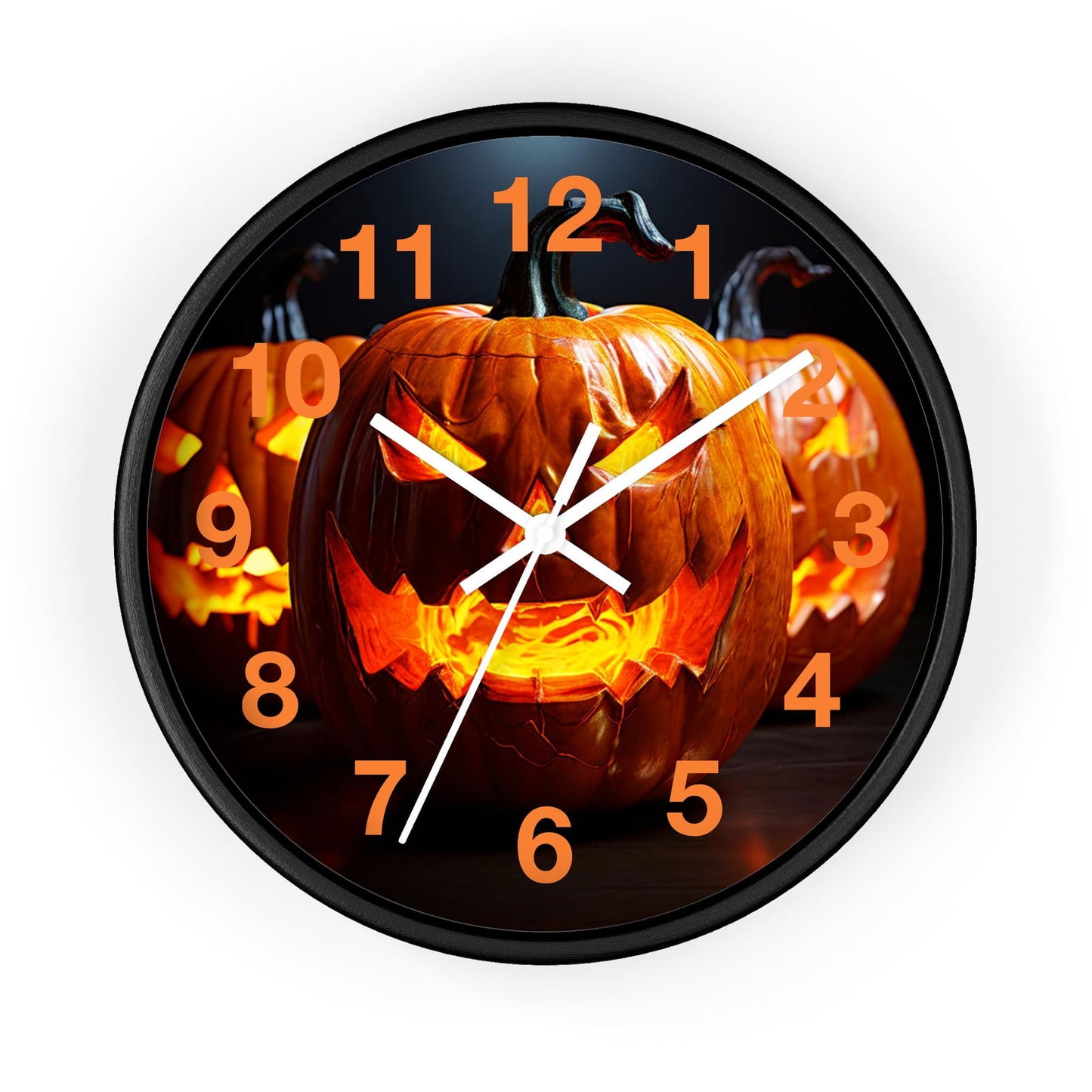 Halloween Jack O Lantern Wall Clock - S-Mart Shop Smart Treasures