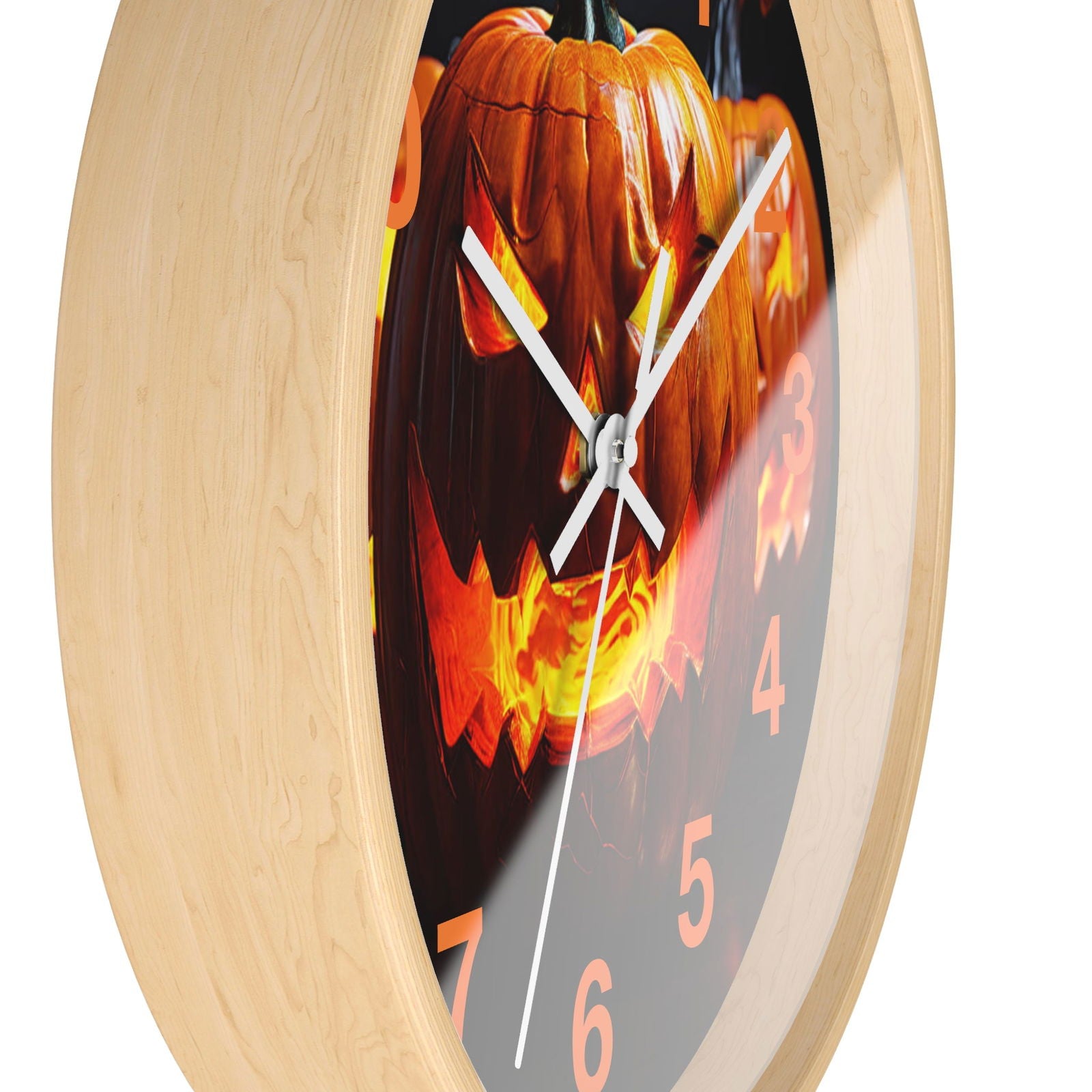 Halloween Jack O Lantern Wall Clock - S-Mart Shop Smart Treasures