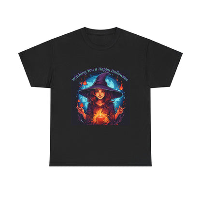 Halloween Witch Unisex Heavy Cotton Tee - Witching You a Happy Halloween - S-Mart Shop Smart Treasures