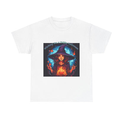 Halloween Witch Unisex Heavy Cotton Tee - Witching You a Happy Halloween - S-Mart Shop Smart Treasures