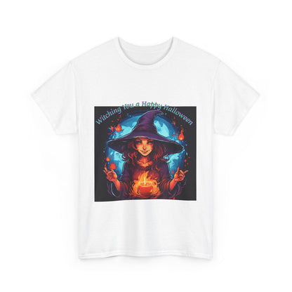 Halloween Witch Unisex Heavy Cotton Tee - Witching You a Happy Halloween - S-Mart Shop Smart Treasures