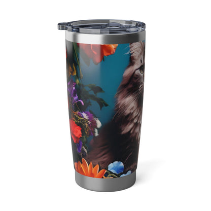 Happy Flower Cat Vagabond 20oz Tumbler - S-Mart Shop Smart Treasures