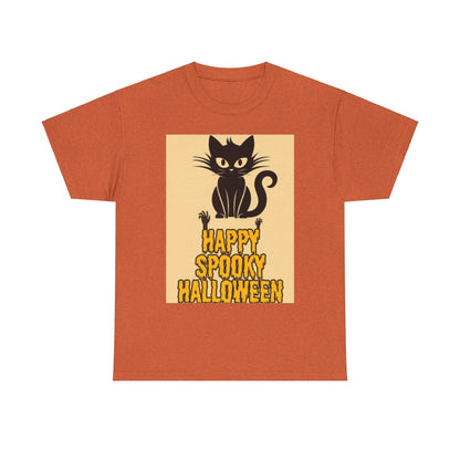 Happy Spooky Halloween Unisex Heavy Cotton Tee - S-Mart Shop Smart Treasures