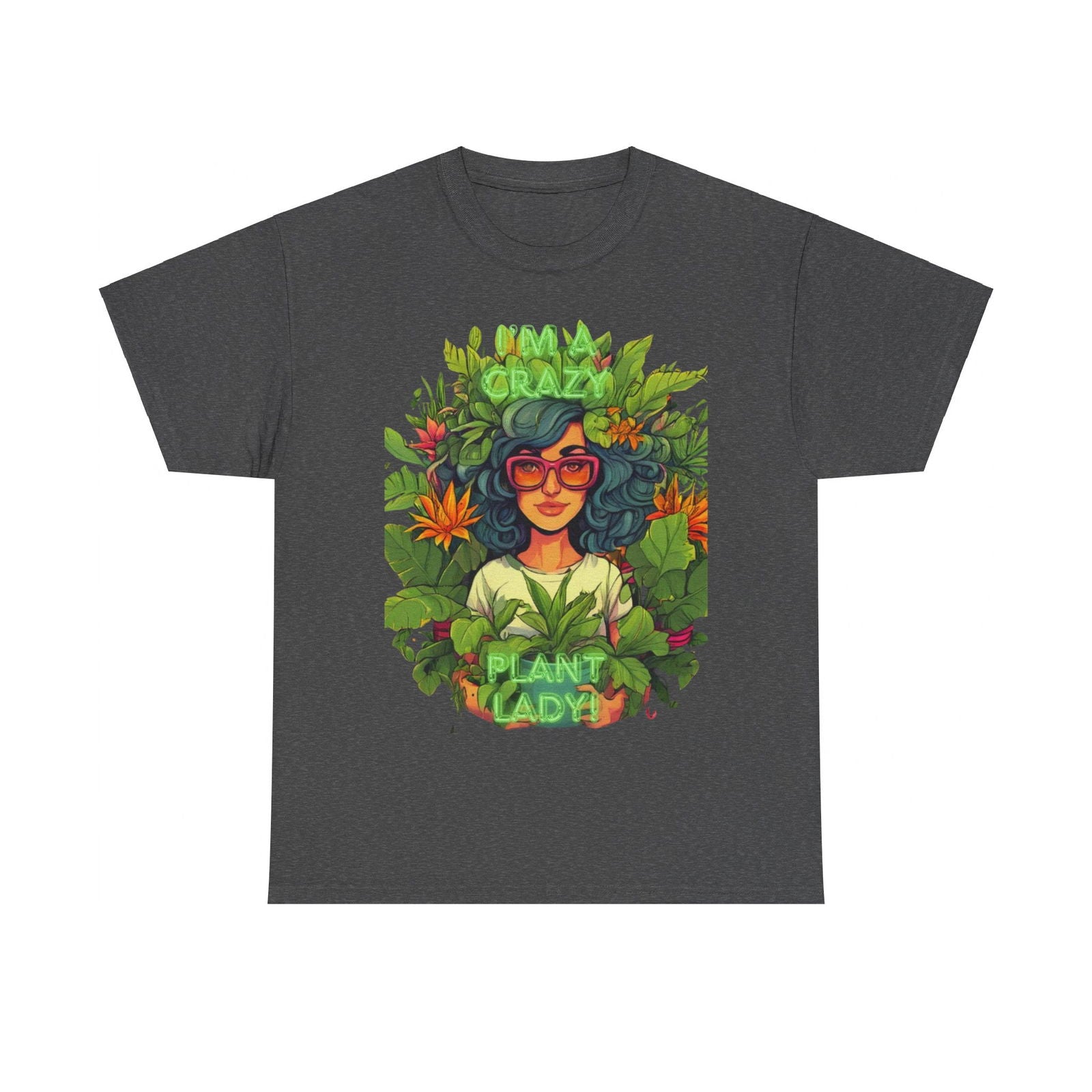 Im A Crazy Plant lady Unisex Heavy Cotton Women's Tee - S-Mart Shop Smart Treasures