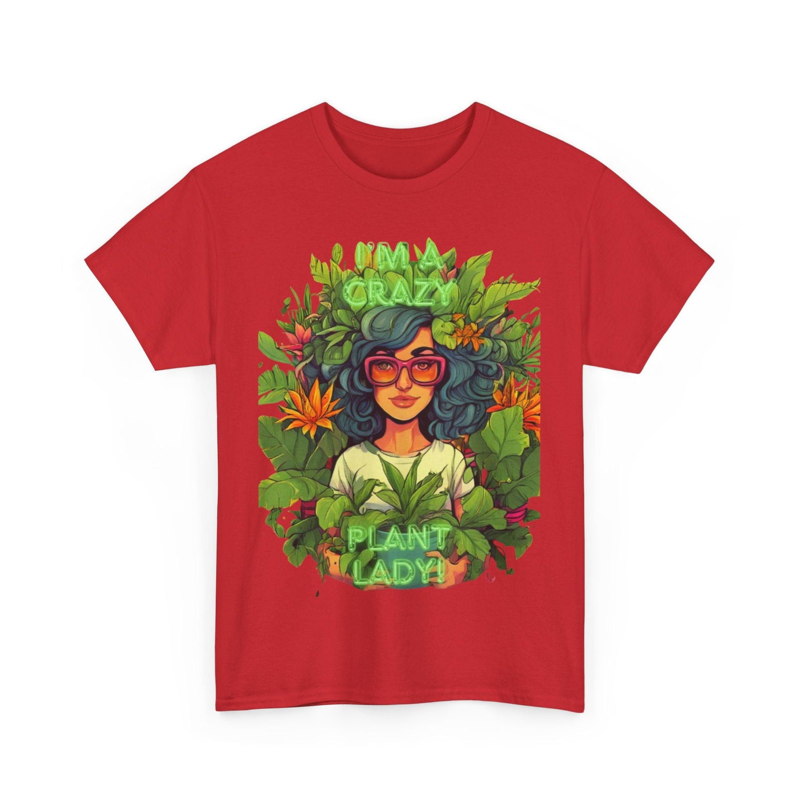Im A Crazy Plant lady Unisex Heavy Cotton Women's Tee - S-Mart Shop Smart Treasures