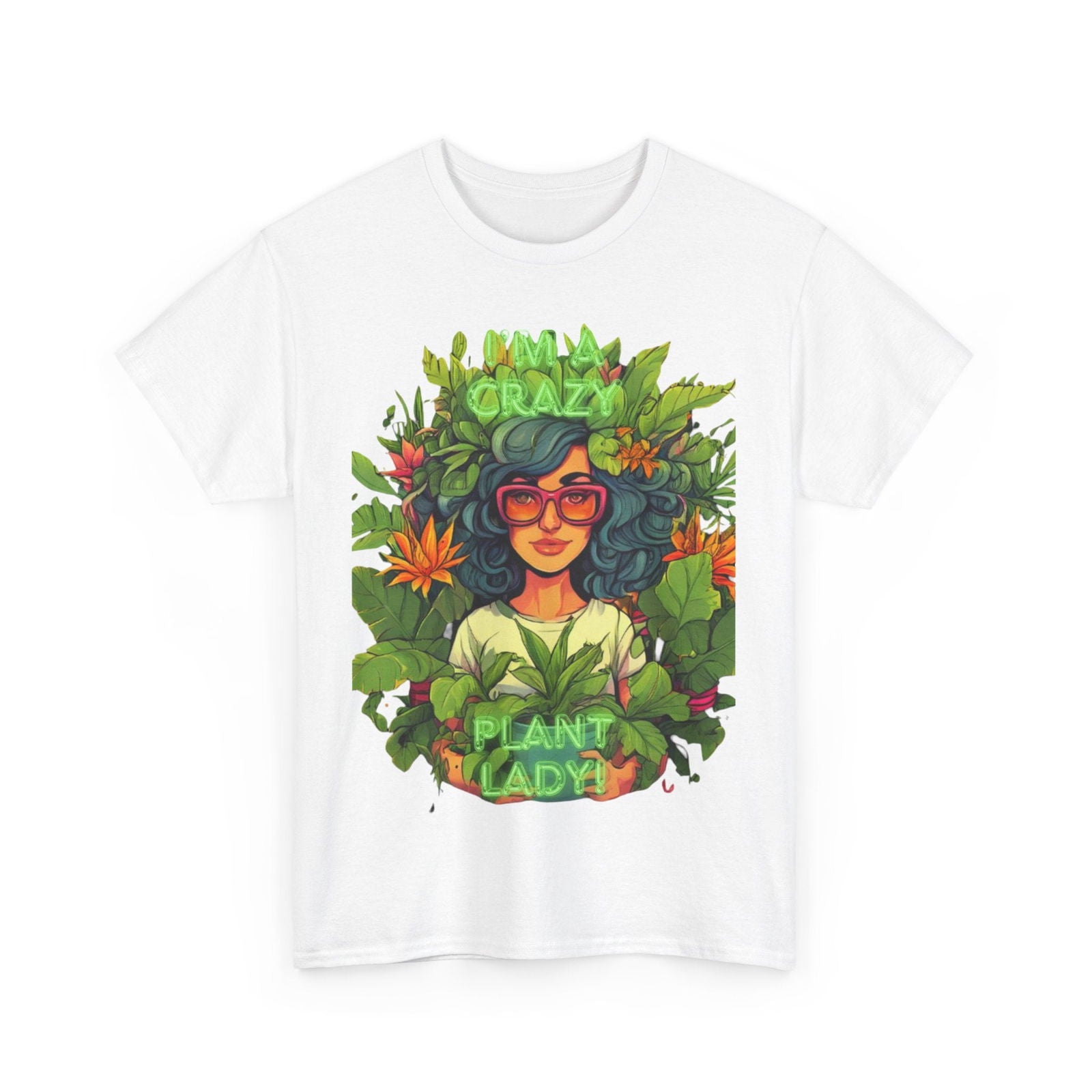 Im A Crazy Plant lady Unisex Heavy Cotton Women's Tee - S-Mart Shop Smart Treasures