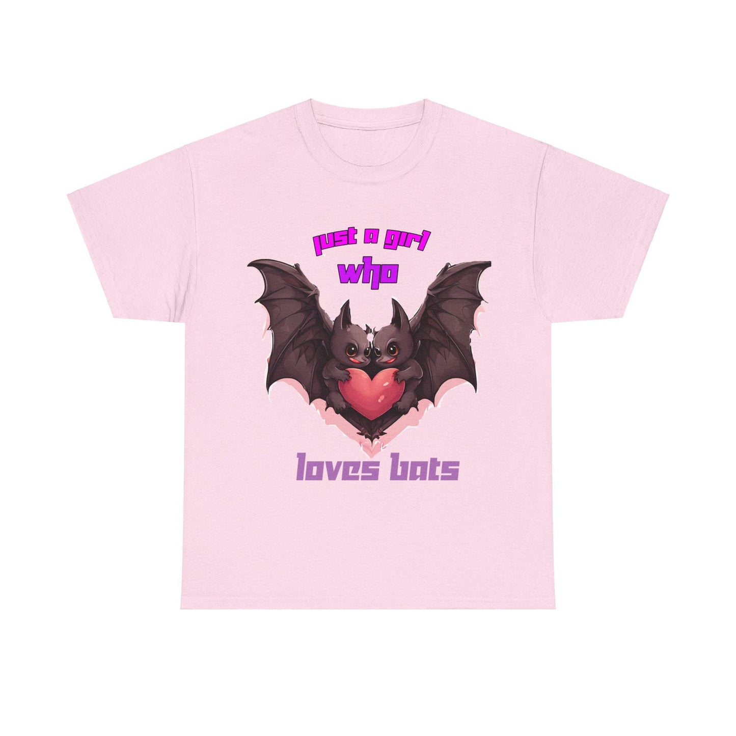 Just a Girl Who Loves Bats Unisex Heavy Cotton Tee - S-Mart Shop Smart Treasures