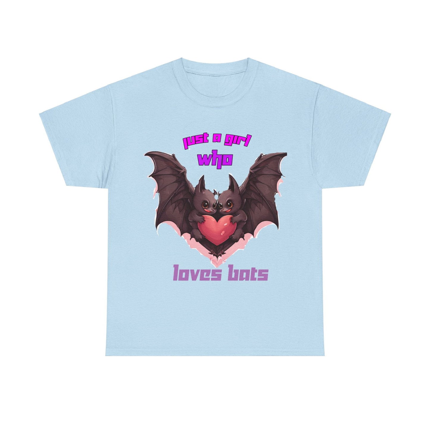 Just a Girl Who Loves Bats Unisex Heavy Cotton Tee - S-Mart Shop Smart Treasures