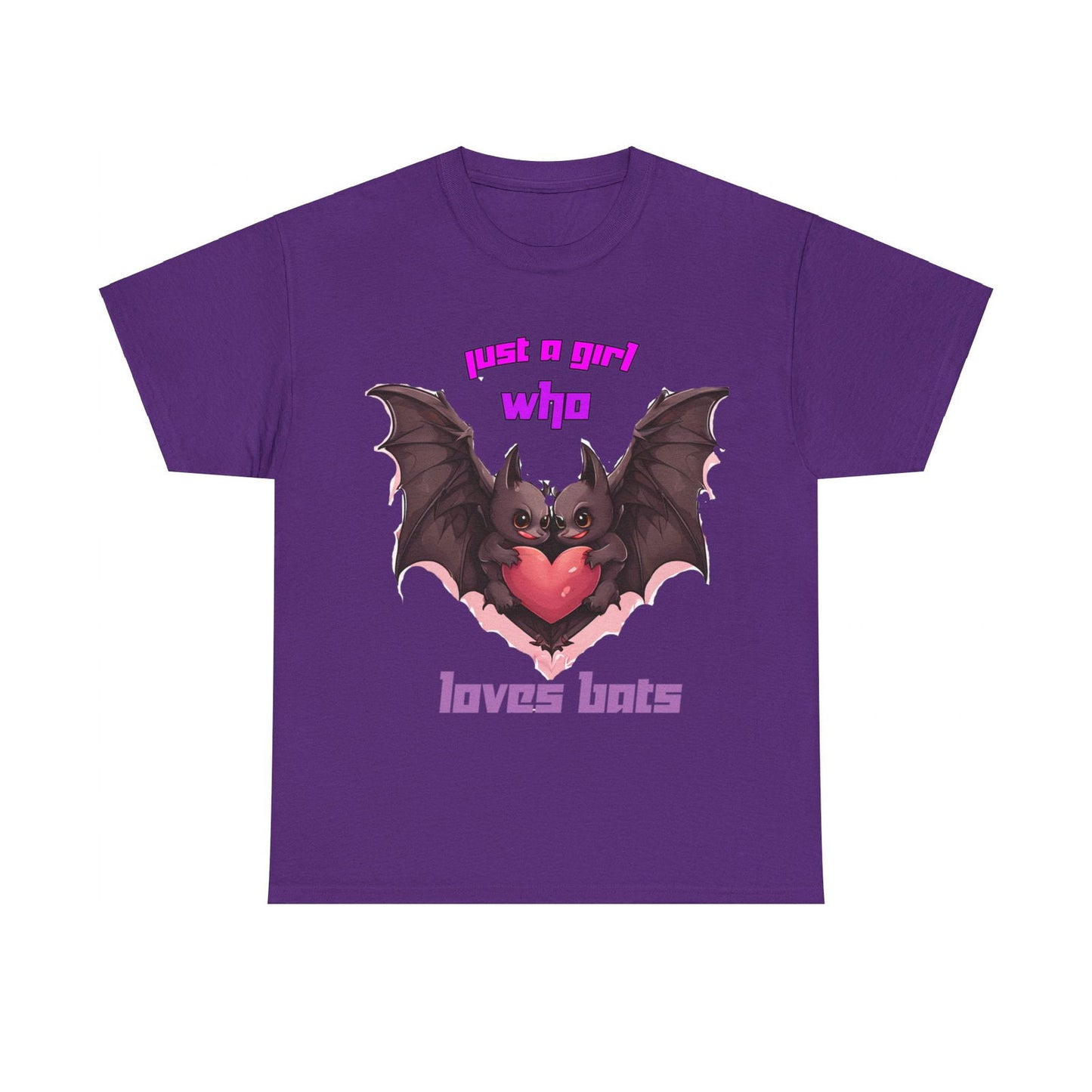 Just a Girl Who Loves Bats Unisex Heavy Cotton Tee - S-Mart Shop Smart Treasures