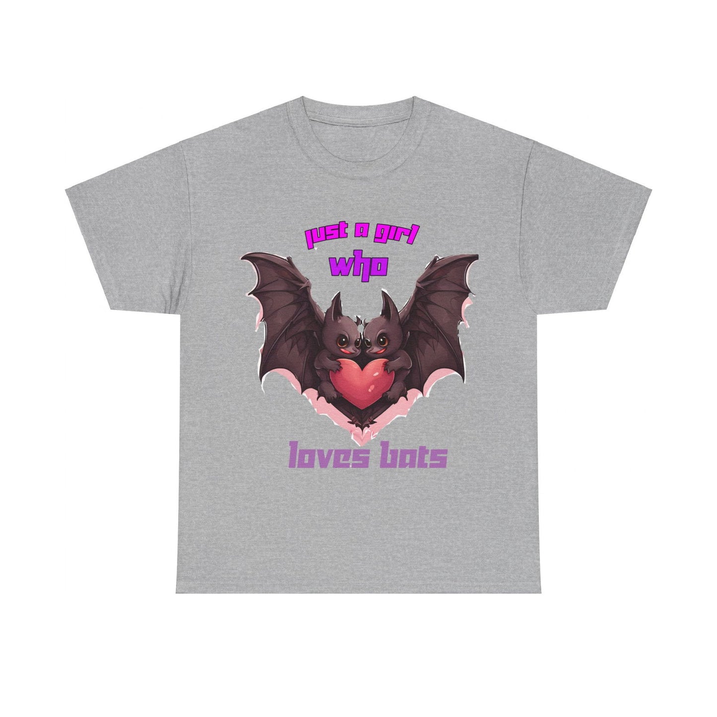 Just a Girl Who Loves Bats Unisex Heavy Cotton Tee - S-Mart Shop Smart Treasures