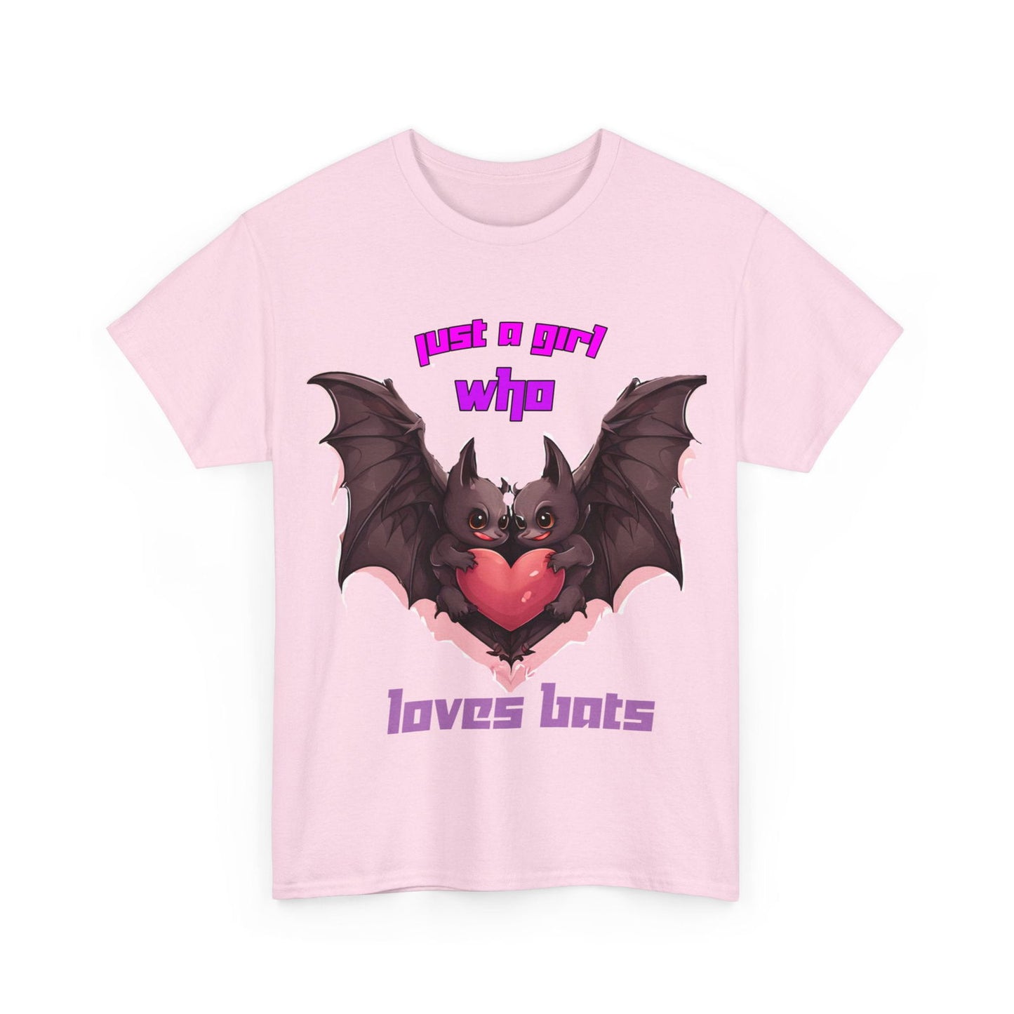 Just a Girl Who Loves Bats Unisex Heavy Cotton Tee - S-Mart Shop Smart Treasures