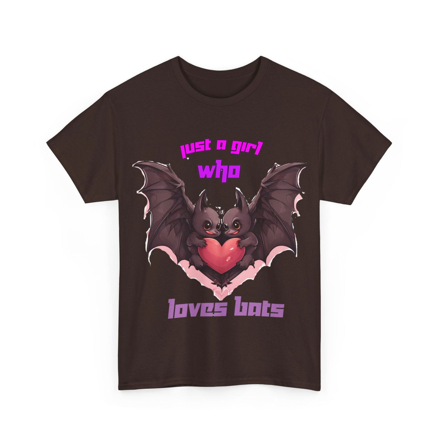Just a Girl Who Loves Bats Unisex Heavy Cotton Tee - S-Mart Shop Smart Treasures