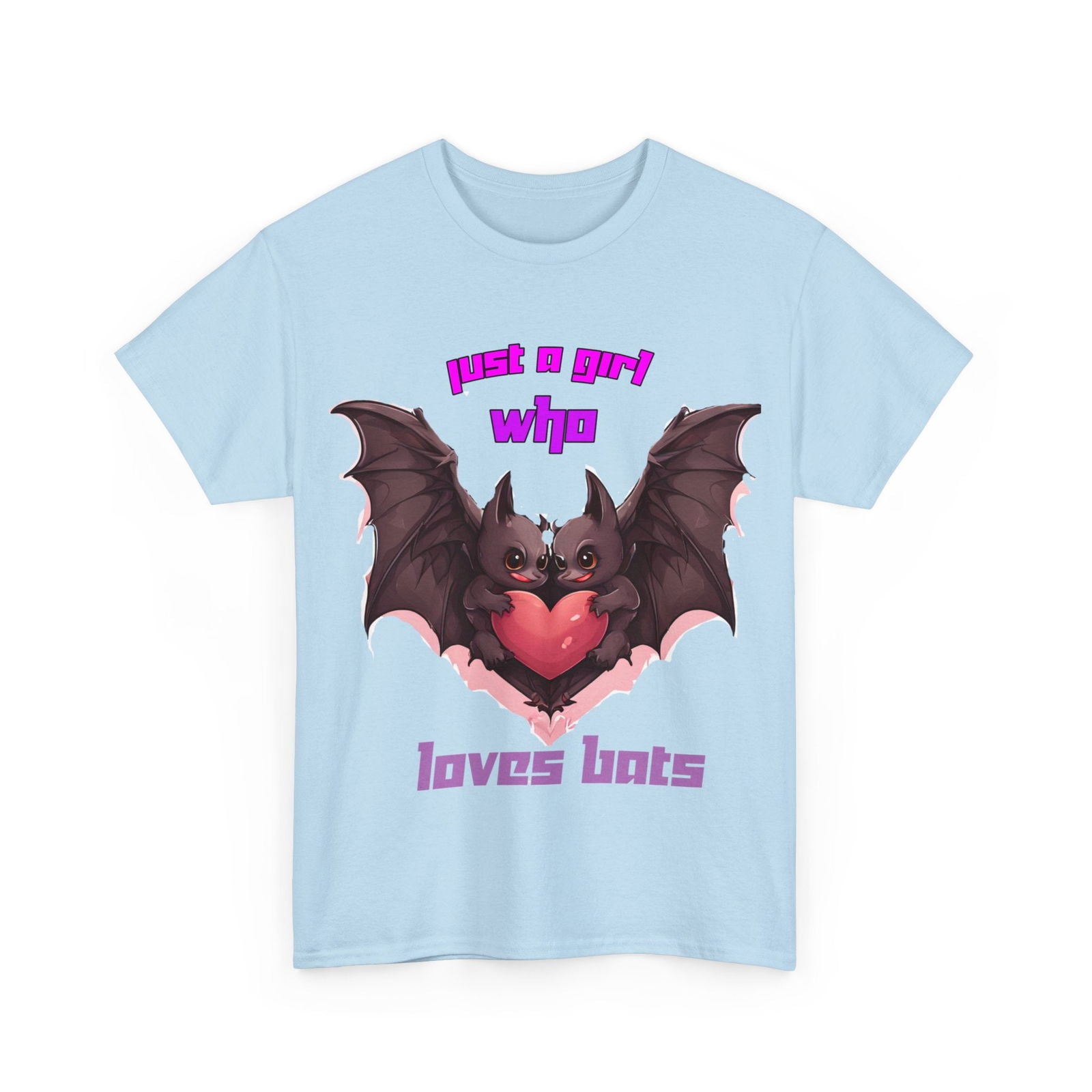 Just a Girl Who Loves Bats Unisex Heavy Cotton Tee - S-Mart Shop Smart Treasures