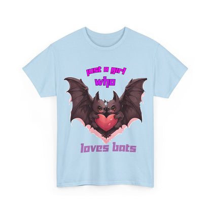 Just a Girl Who Loves Bats Unisex Heavy Cotton Tee - S-Mart Shop Smart Treasures