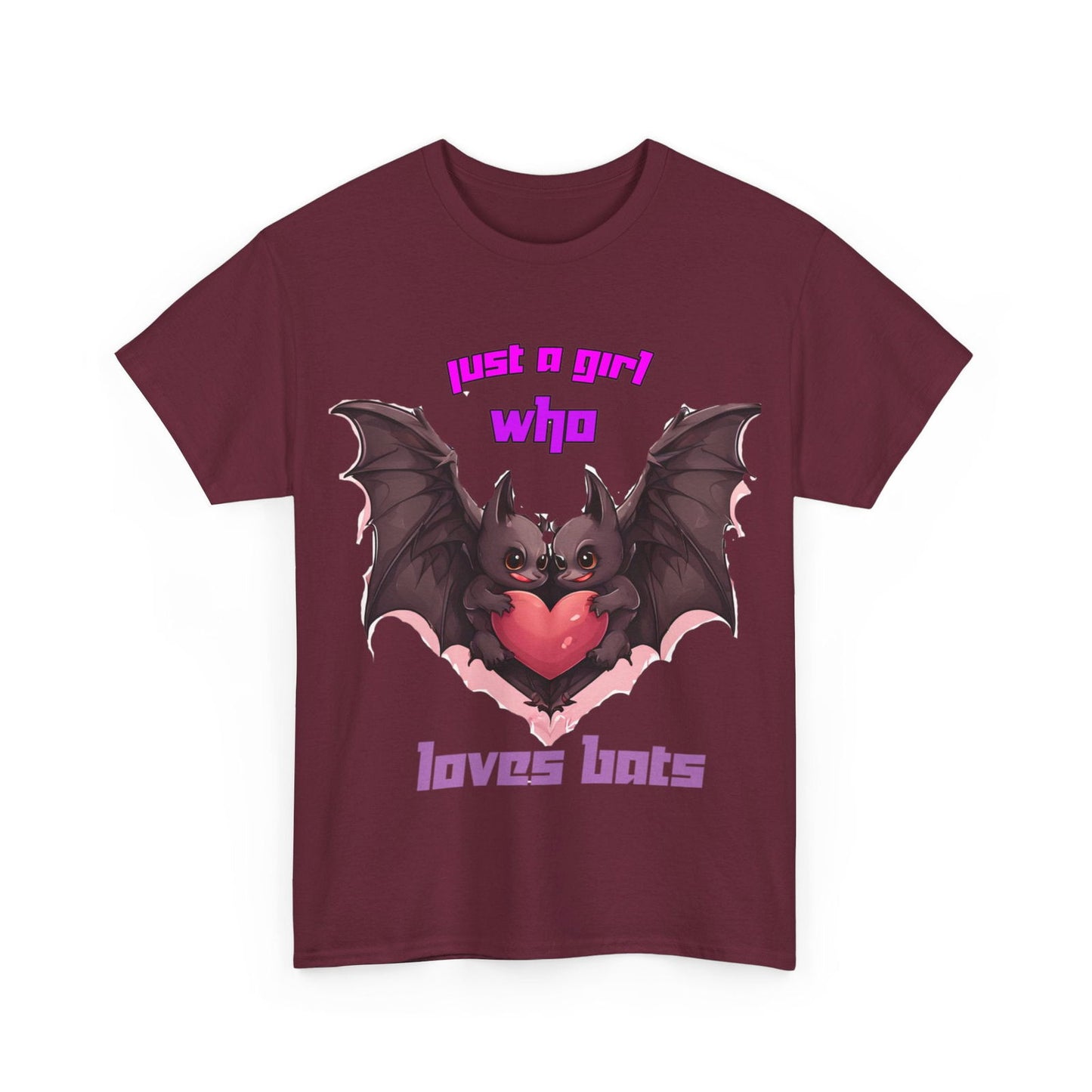 Just a Girl Who Loves Bats Unisex Heavy Cotton Tee - S-Mart Shop Smart Treasures