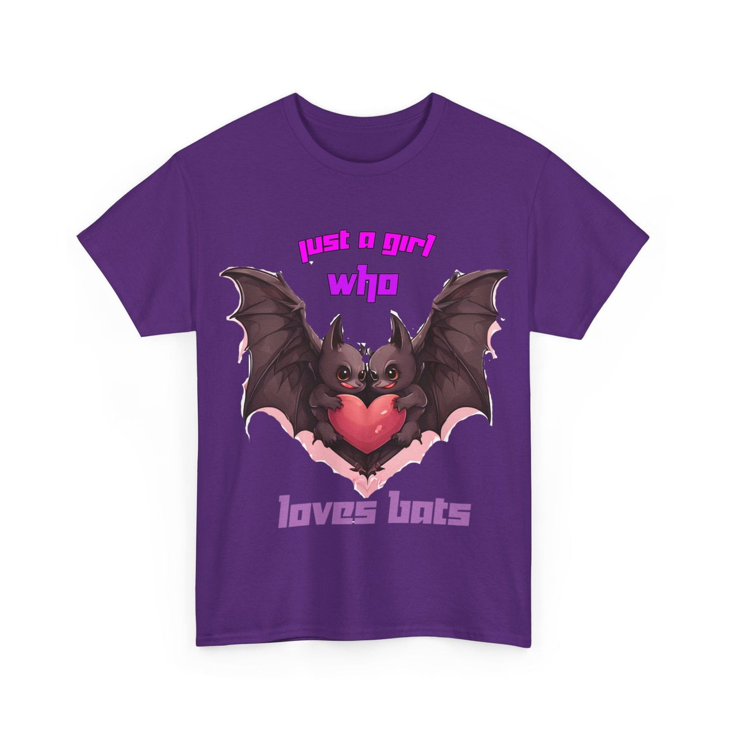Just a Girl Who Loves Bats Unisex Heavy Cotton Tee - S-Mart Shop Smart Treasures