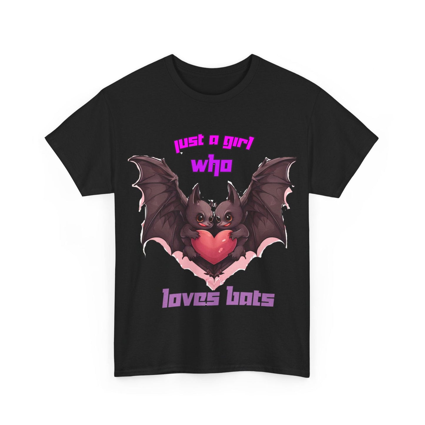 Just a Girl Who Loves Bats Unisex Heavy Cotton Tee - S-Mart Shop Smart Treasures