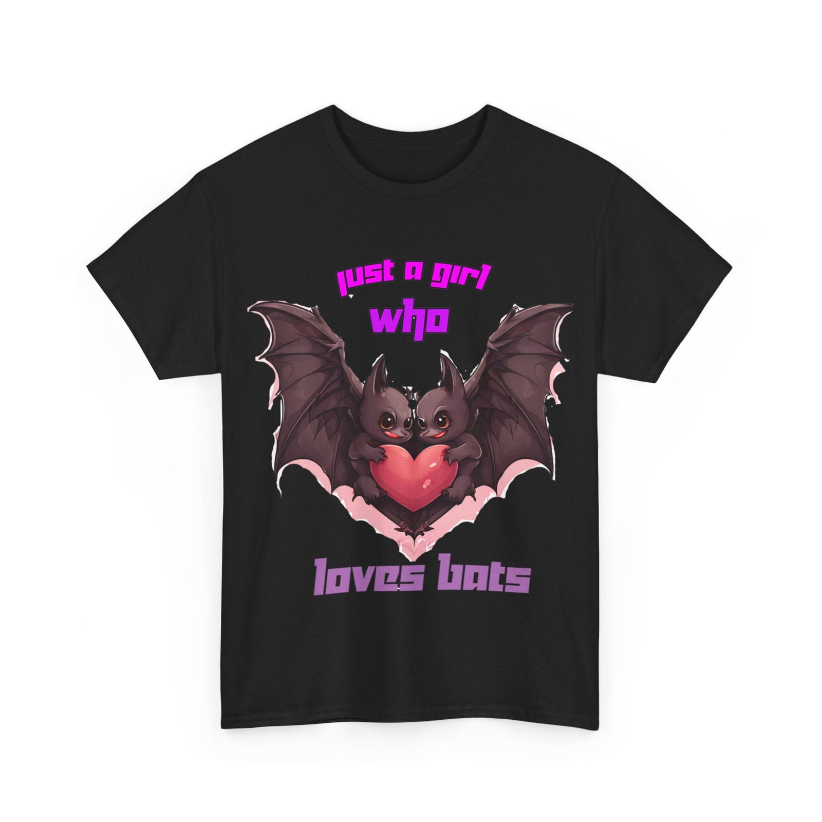 Just a Girl Who Loves Bats Unisex Heavy Cotton Tee - S-Mart Shop Smart Treasures