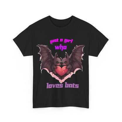 Just a Girl Who Loves Bats Unisex Heavy Cotton Tee - S-Mart Shop Smart Treasures