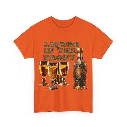 Liquor In The Front, Poker In The Rear Unisex Heavy Cotton Tee - S-Mart Shop Smart Treasures