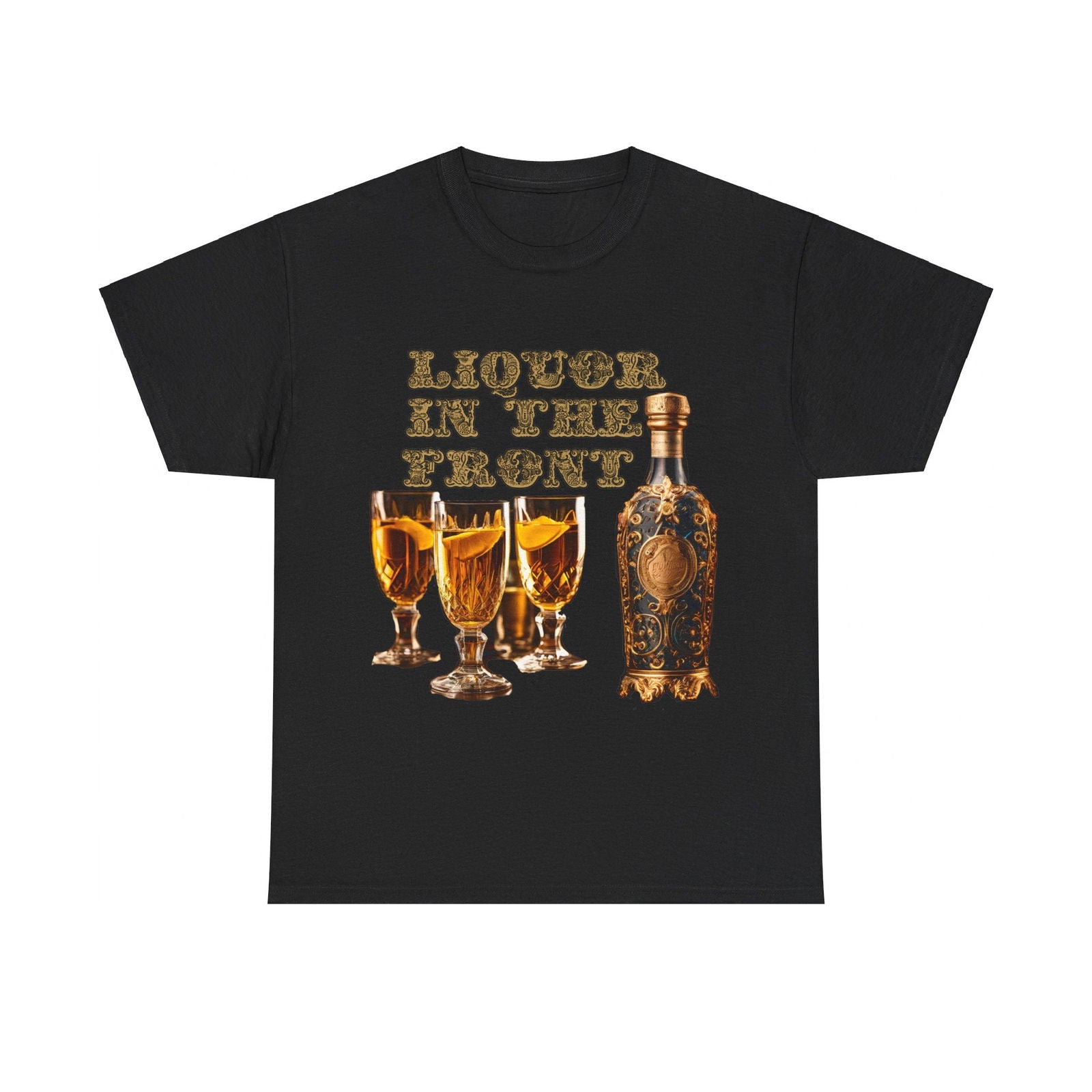 Liquor In The Front, Poker In The Rear Unisex Heavy Cotton Tee - S-Mart Shop Smart Treasures