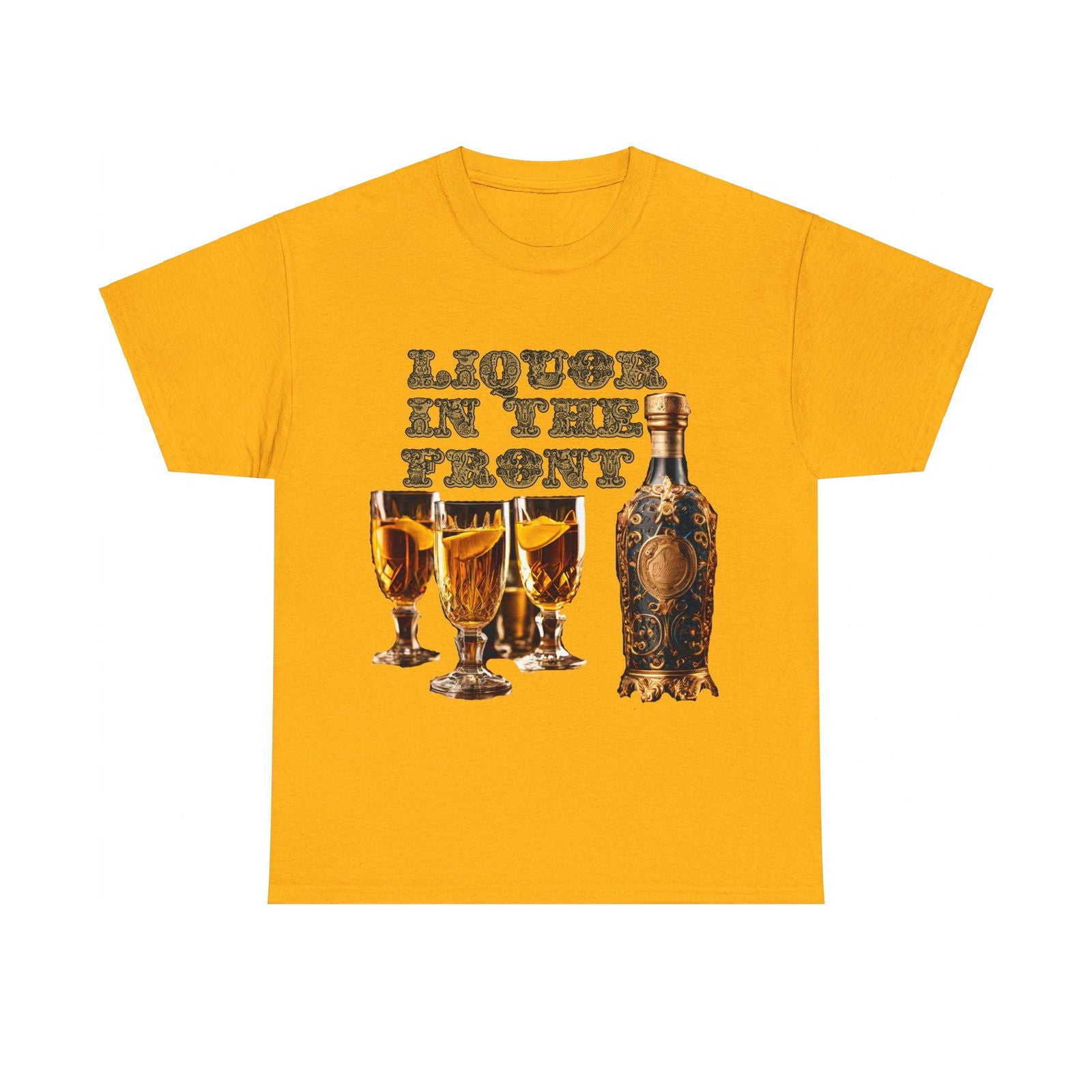 Liquor In The Front, Poker In The Rear Unisex Heavy Cotton Tee - S-Mart Shop Smart Treasures