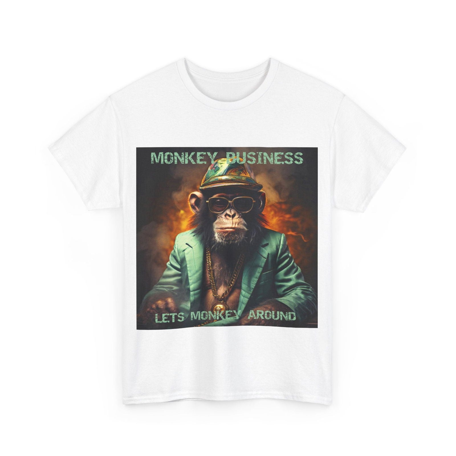 Monkey Business Unisex Heavy Cotton Tee - S-Mart Shop Smart Treasures