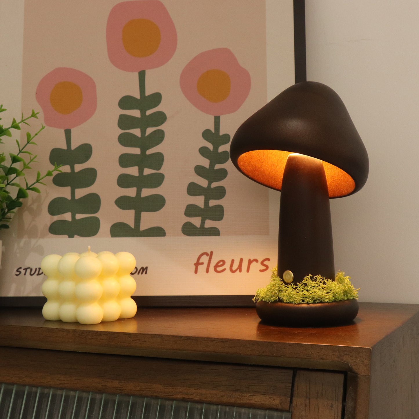 Twist Head Mushroom Small Night Lamp Warm Light Touch  Home Decor