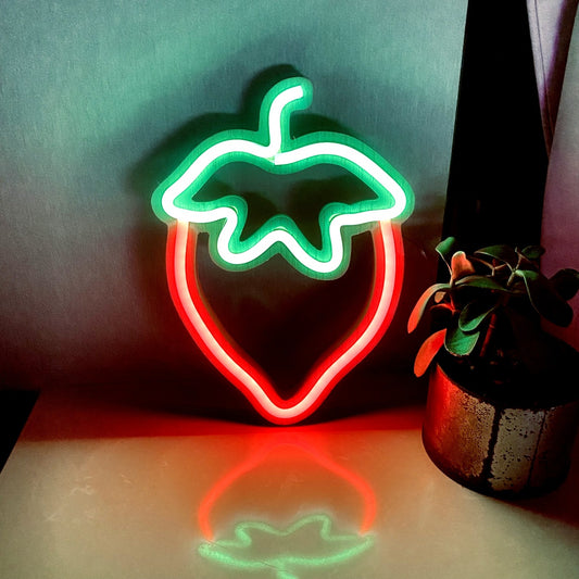 Strawberry Neon Led Modeling Lamp Party Decoration Ambience Light Home Decor