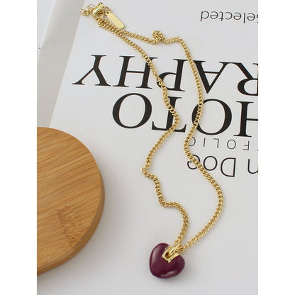 Purple Love Necklace Light Luxury Minority High-end Design