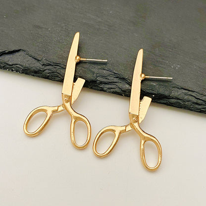 Creative Fashion Jewelry Retro Scissors Ear Studs Female Niche