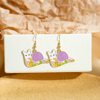 Cartoon Minimalist Cute Girl Ear Hook Sweet Earrings Special-interest Design