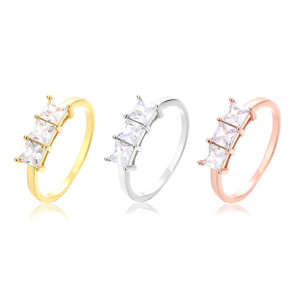 Female Niche Zircon 925 Silver Ring