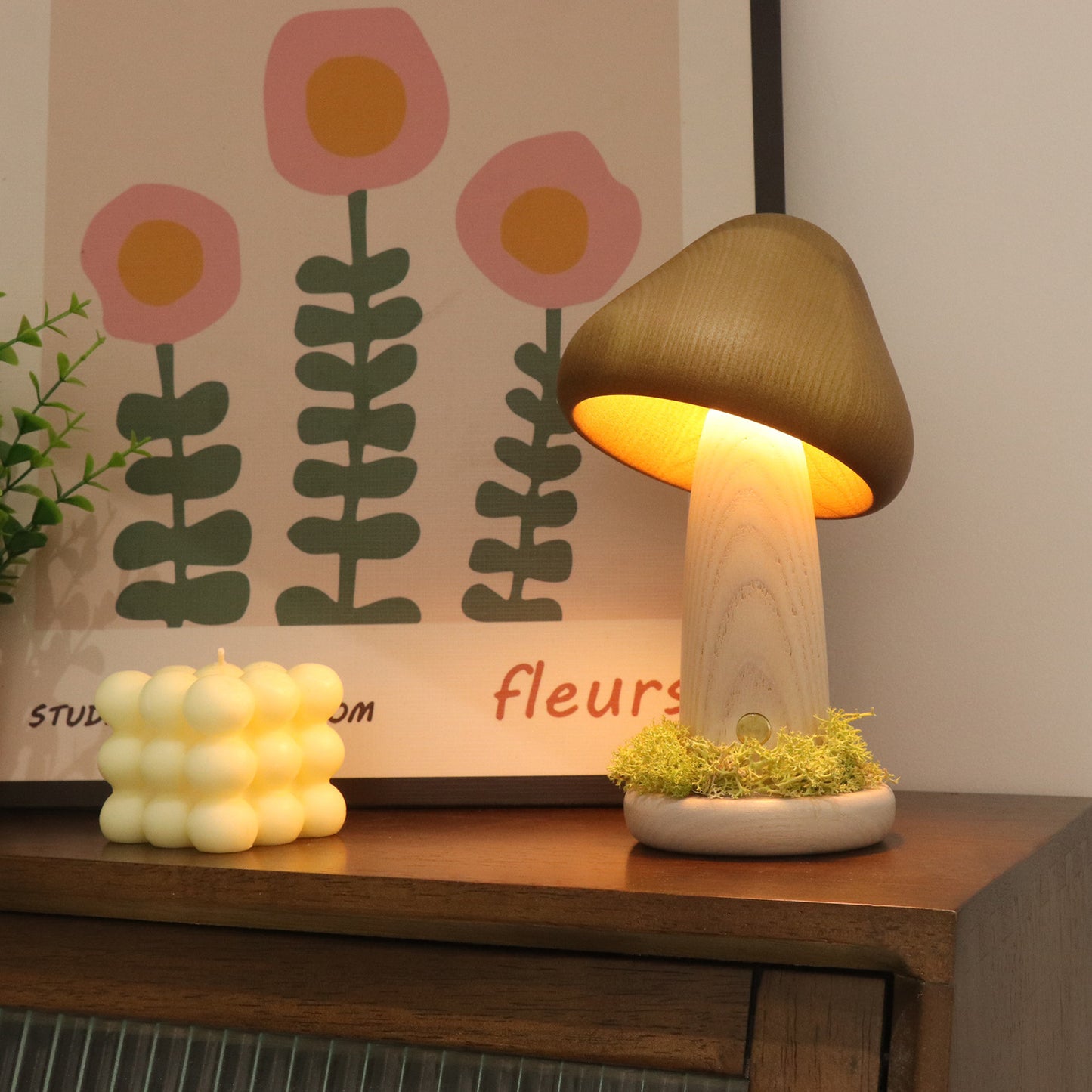 Twist Head Mushroom Small Night Lamp Warm Light Touch  Home Decor