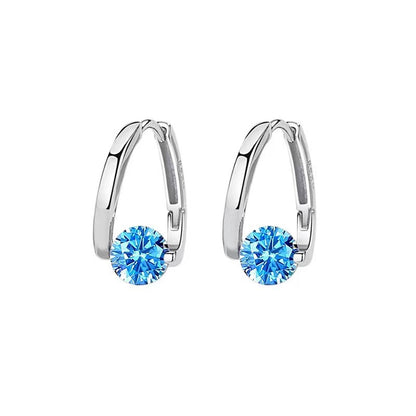 Geometric Micro Inlaid Zircon Ear Clip Niche Design Fashion Refined Grace Simple Multi-match Women's Earrings