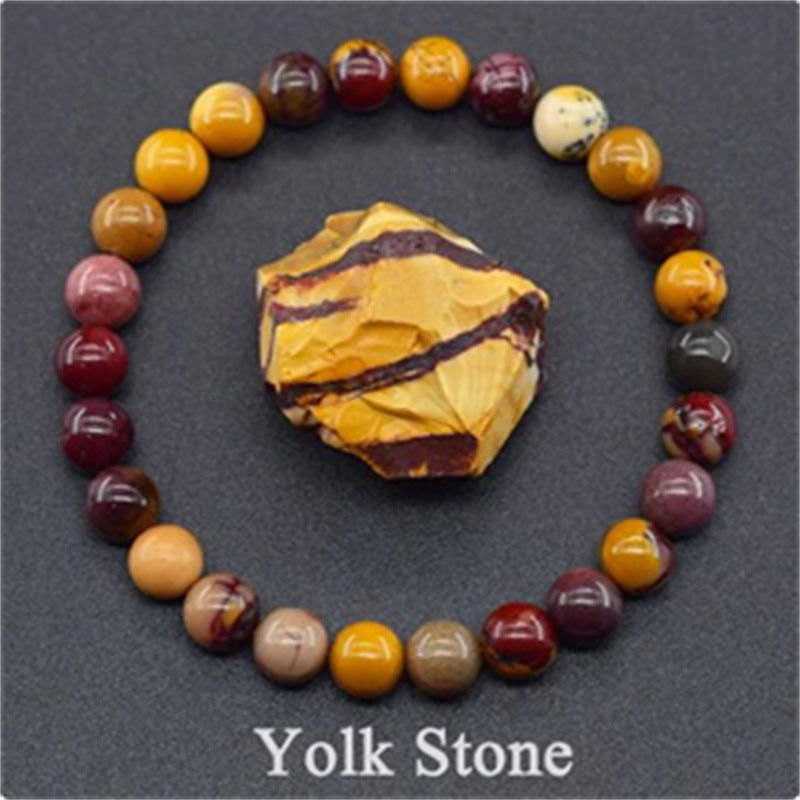 Natural Stone Elastic String Beaded Bracelet Jewelry Stone Tiger Eye Beaded Yoga Bracelets For Men Women