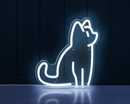 Led Neon Light Glowing Cat Pattern Indoor And Outdoor Wall Decoration Room Night Light Gift