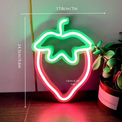 Strawberry Neon Led Modeling Lamp Party Decoration Ambience Light Home Decor