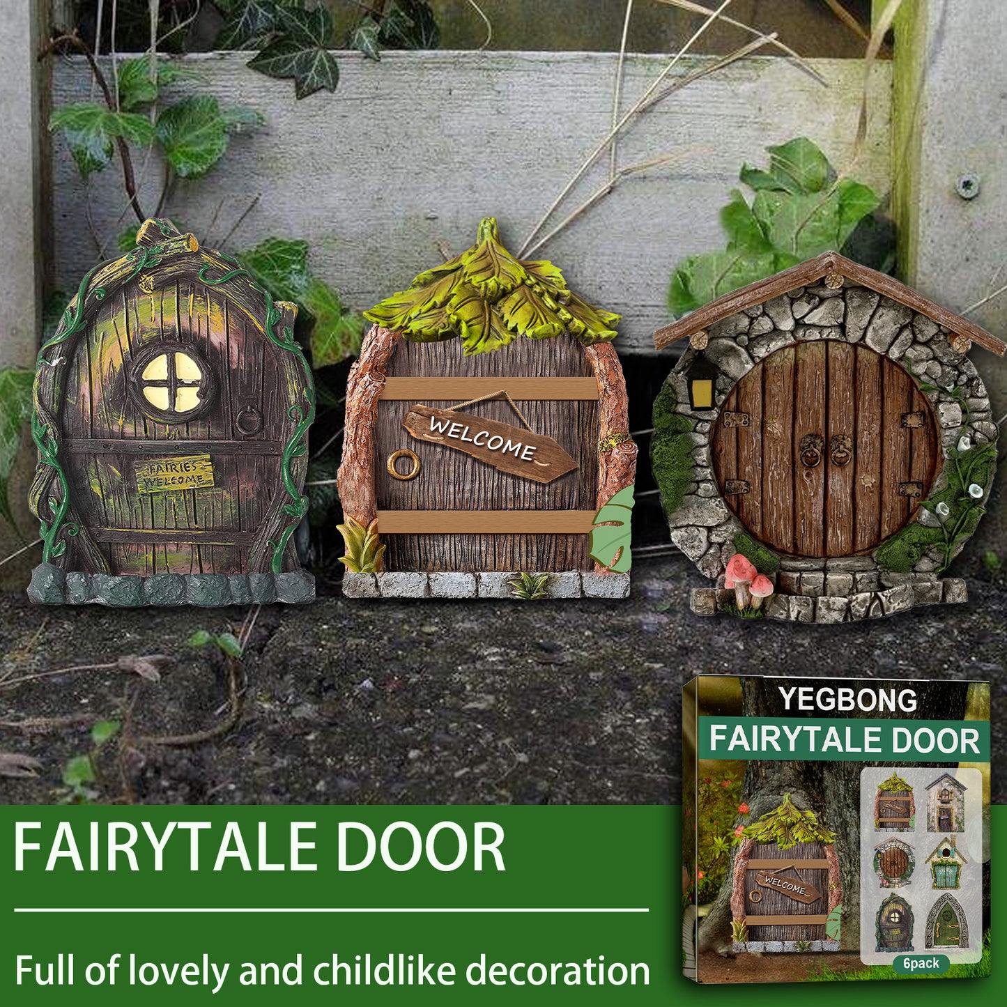 Garden Decoration Fairy Tale Door Courtyard Crafts