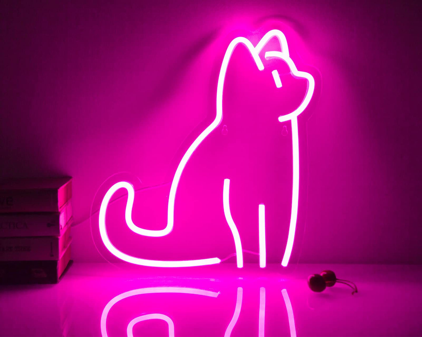 Led Neon Light Glowing Cat Pattern Indoor And Outdoor Wall Decoration Room Night Light Gift